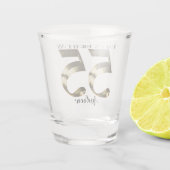 Metaalgoud 55e verjaardag shot glas (Achterkant)