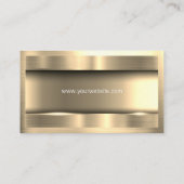 Metaalgoud aan gouden rand visitekaartje (Achterkant)