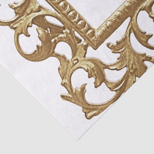 Metaalgoud Acanthus Leaf Lijst Tissuepapier (Detail)