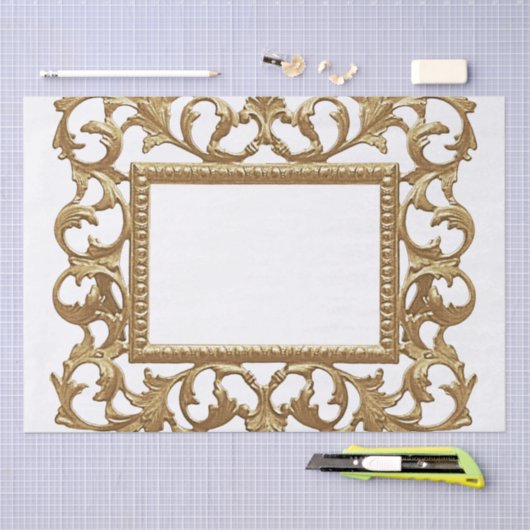 Metaalgoud  Acanthus Leaf  Lijst Tissuepapier (Craft)