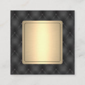 Metaalgoud | Achtergrond leder Vierkante Visitekaartje (Achterkant)