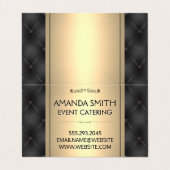 Metaalgoud | Achtergrond leder Visitekaartje (Buitenkant ongevouwen)