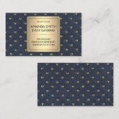 Metaalgoud | Achtergrond leder Visitekaartje (Voorkant / Achterkant)