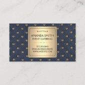 Metaalgoud | Achtergrond leder Visitekaartje (Voorkant)