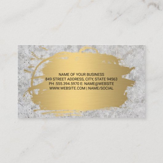 Metaalgoud | Beton Visitekaartje (Achterkant)