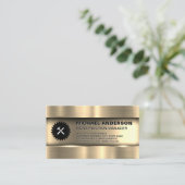 Metaalgoud | Bouwnijverheid Logo Visitekaartje (Staand voorkant)