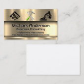 Metaalgoud | Bouwvoertuig | Handgereedschap Visitekaartje (Voorkant / Achterkant)