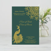 metaalgoud Emerald Mehendi Indii Kaart (Staand voorkant)