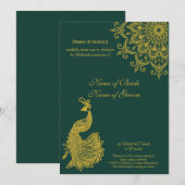 metaalgoud Emerald Mehendi Indii Kaart (Voorkant / Achterkant)