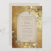 Metaalgoud- en beige Geometrische olievloeistochte Kaart (Voorkant / Achterkant)