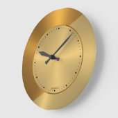 Metaalgoud en geometrisch ontwerp koper 2 grote klok (Hoek)