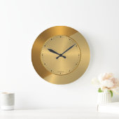 Metaalgoud en geometrisch ontwerp koper 2 grote klok (Huis)