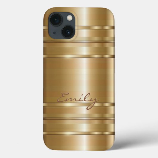 Metaalgoud- en koperstrips 2-monogram Case-Mate iPhone case (Achterkant)