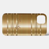 Metaalgoud- en koperstrips 2-monogram Case-Mate iPhone case (Achterkant (horizontaal))