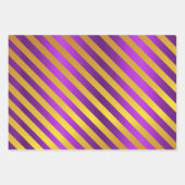 Metaalgoud en Paarse kerst Inpakpapier Vel (Voorkant 3)