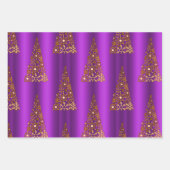 Metaalgoud en Paarse kerst Inpakpapier Vel (Voorkant)