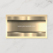 Metaalgoud en rand visitekaartje (Achterkant)