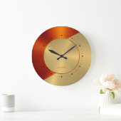 Metaalgoud en rode geometrische ontwerpklok grote klok (Huis)