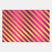 Metaalgoud en roze kerstmis inpakpapier vel (Voorkant 3)