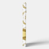 Metaalgoud en witte Floral Damaskers Case-Mate iPhone Case (Achterkant / Rechts)