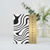 Metaalgoud en zilver abstract patroon kaart (Staand voorkant)