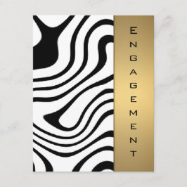 Metaalgoud en zilver abstract patroon kaart