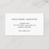 Metaalgoud en zilver geborsteld/monogram visitekaartje (Achterkant)