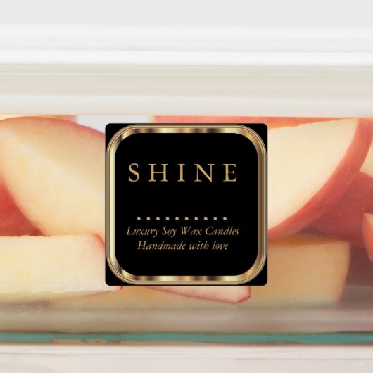 Metaalgoud en zwart — waterdicht labels (Aangebracht)