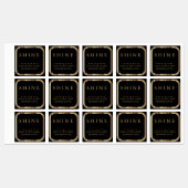 Metaalgoud en zwart — waterdicht labels (Vel)