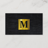 metaalgoud | fluweelzwart | Monogram Visitekaartje (Voorkant)