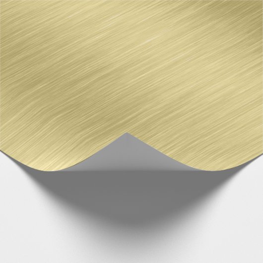 Metaalgoud geborsteld aluminium textuur cadeaupapier (Hoek)