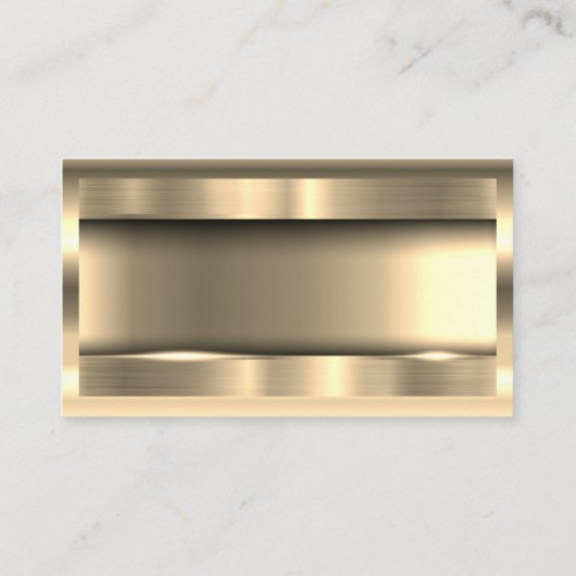 Metaalgoud geborsteld | Goudgrens Visitekaartje (Achterkant)