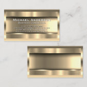 Metaalgoud geborsteld | Goudgrens Visitekaartje (Voorkant / Achterkant)