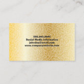 Metaalgoud | Geometrisch patroon Visitekaartje (Achterkant)