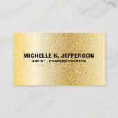 Metaalgoud | Geometrisch patroon Visitekaartje (Voorkant)