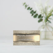 Metaalgoud | Glitter Visitekaartje (Staand voorkant)