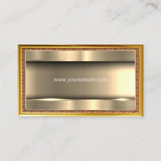 Metaalgoud |  Golden Lijst Visitekaartje (Achterkant)