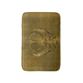  metaalgoud Khanda-symbool Badmat (Voorkant Verticaal)