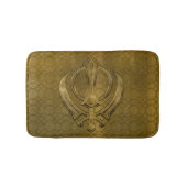 metaalgoud Khanda-symbool Badmat (Voorkant)