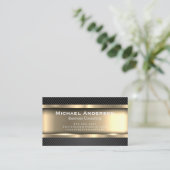 Metaalgoud | Koolstofvezel Visitekaartje (Staand voorkant)