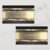 Metaalgoud | Koolstofvezel Visitekaartje (Voorkant / Achterkant)