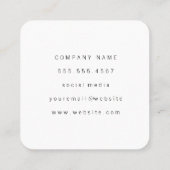 Metaalgoud leder | Salon Stylist Barber Vierkante Visitekaartje (Achterkant)