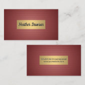 metaalgoud Lijst | geometrisch patroon Visitekaartje (Voorkant / Achterkant)