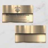 Metaalgoud | Logo bouwbouwbouwbouwer Visitekaartje (Voorkant / Achterkant)