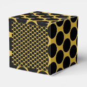 Metaalgoud met Zwarte Stip Stijl Hart2x2x2 Bedankdoosjes (Achterkant)