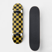 Metaalgoud met Zwarte Vierkante Stijl Persoonlijk Skateboard (Voorkant)