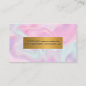 Metaalgoud | Pastel vloeibare achtergrond Visitekaartje (Achterkant)