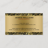 Metaalgoud Roestvrij staal & Floral Damaskers Visitekaartje (Achterkant)