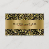 Metaalgoud Roestvrij staal & Floral Damaskers Visitekaartje (Voorkant)