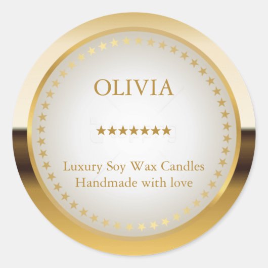 Metaalgoud Ronde Sticker (Voorkant)